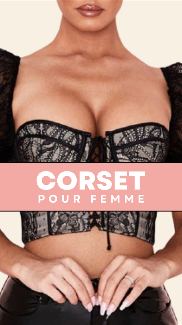 CORSET SEXY EN DENTELLE BRODÉE NATASHA