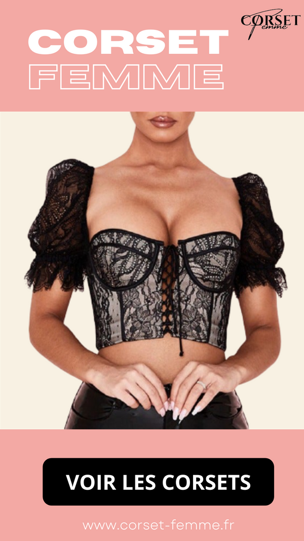 CORSET SEXY EN DENTELLE BRODÉE NATASHA