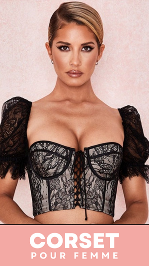 CORSET SEXY EN DENTELLE BRODÉE NATASHA