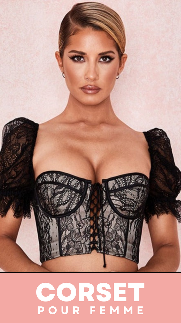 CORSET SEXY EN DENTELLE BRODÉE NATASHA