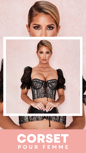 CORSET SEXY EN DENTELLE BRODÉE NATASHA