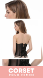 CORSET SEXY EN MAILLE TRANSPARENTE