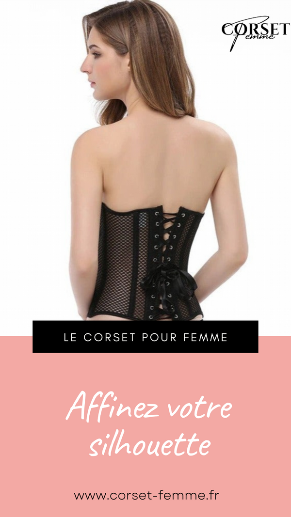 CORSET SEXY EN MAILLE TRANSPARENTE