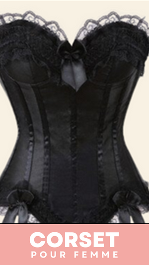 CORSET SEXY EN SATIN ET DENTELLE LILLIANE