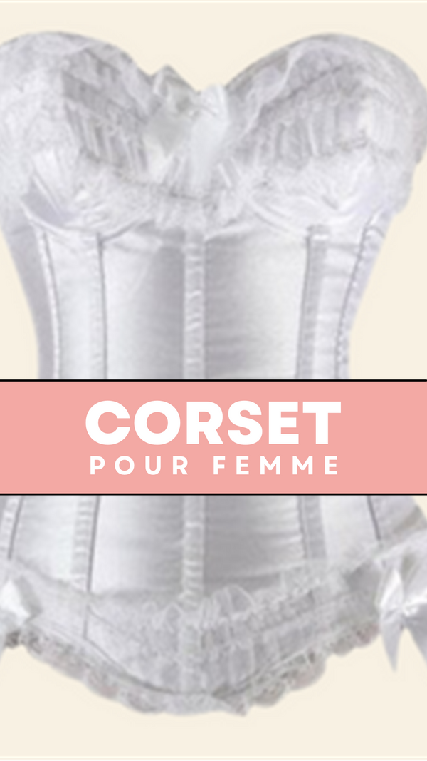 CORSET SEXY EN SATIN BLANC HATTIE