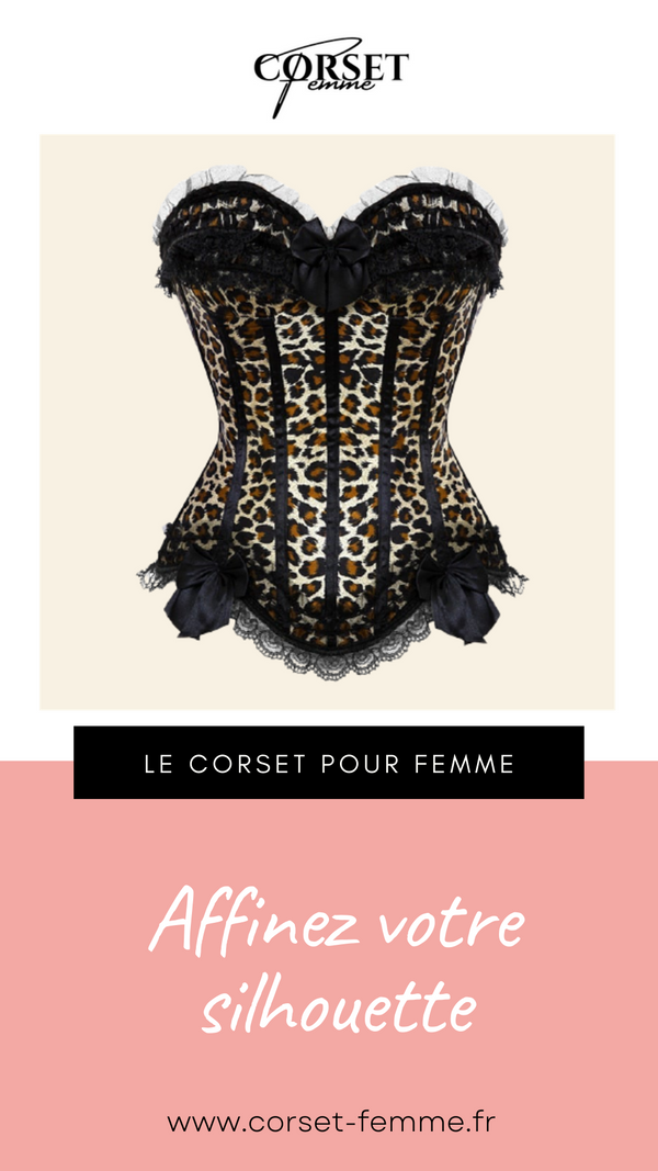 CORSET SEXY LÉOPARD EN SATIN ELLIE
