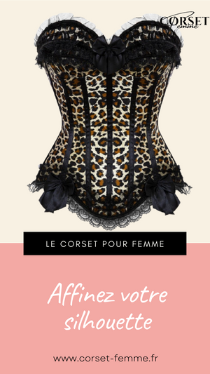 CORSET SEXY LÉOPARD EN SATIN ELLIE
