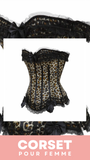 CORSET SEXY LÉOPARD EN SATIN ELLIE