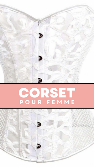 CORSET SEXY EN MAILLE TRANSPARENTE