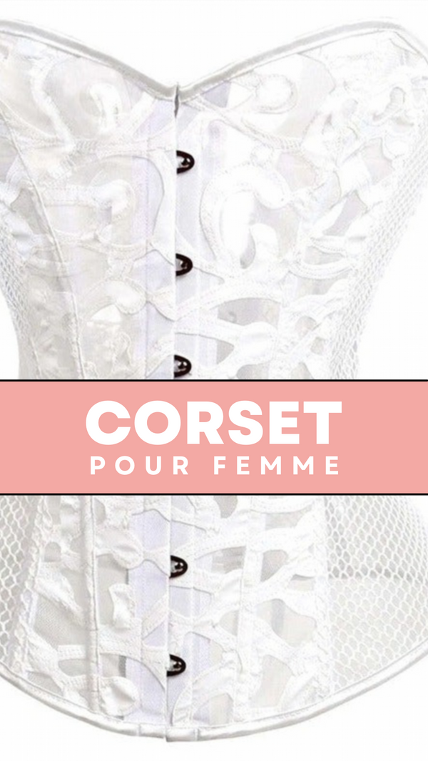CORSET SEXY EN MAILLE TRANSPARENTE
