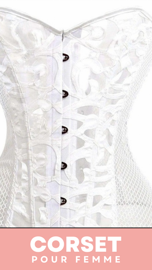 CORSET SEXY EN MAILLE TRANSPARENTE