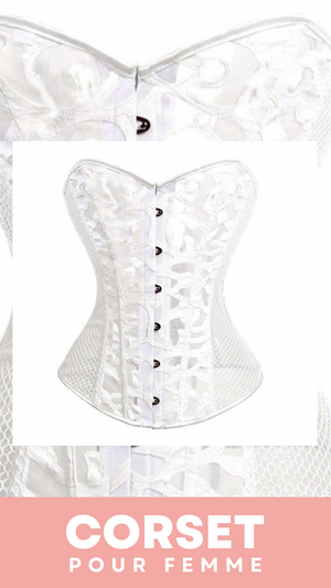 CORSET SEXY EN MAILLE TRANSPARENTE