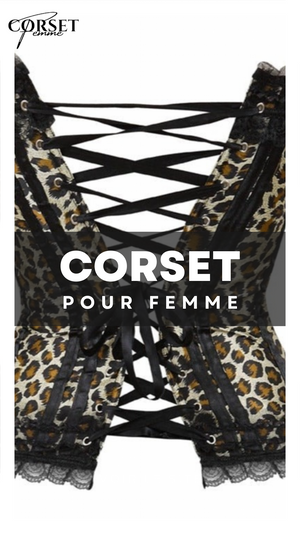 CORSET SEXY LÉOPARD EN SATIN ELLIE