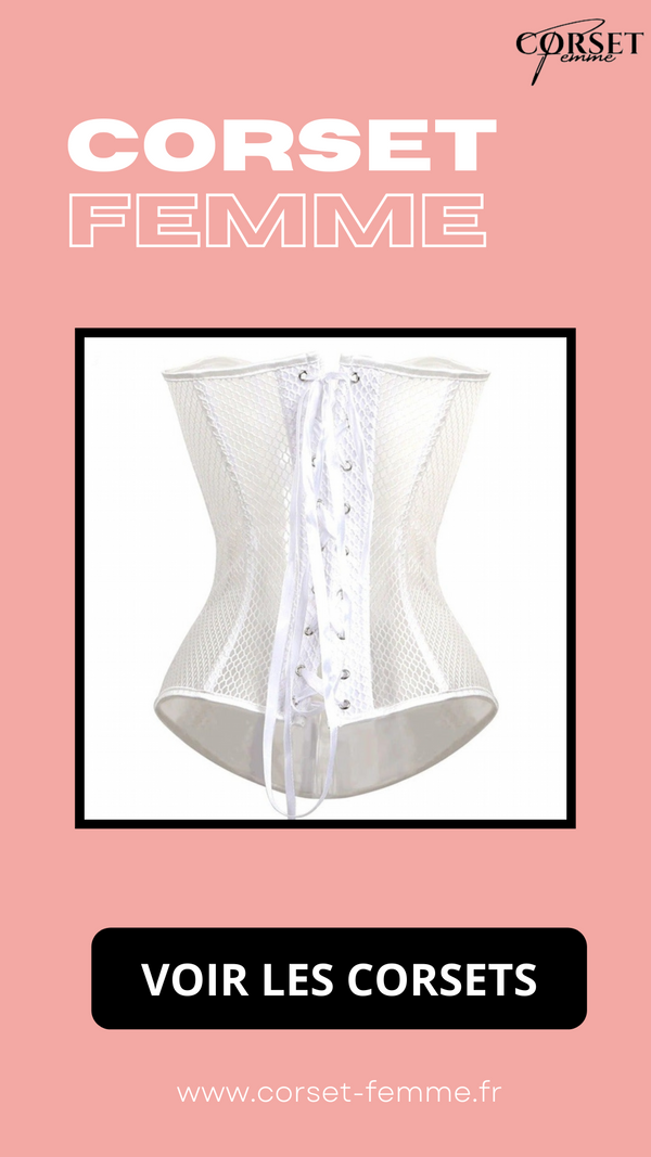 CORSET SEXY EN MAILLE TRANSPARENTE