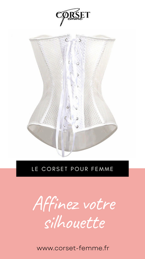 CORSET SEXY EN MAILLE TRANSPARENTE