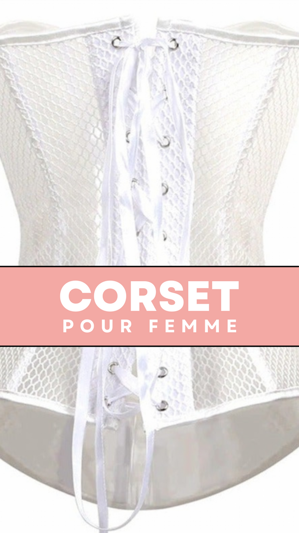 CORSET SEXY EN MAILLE TRANSPARENTE