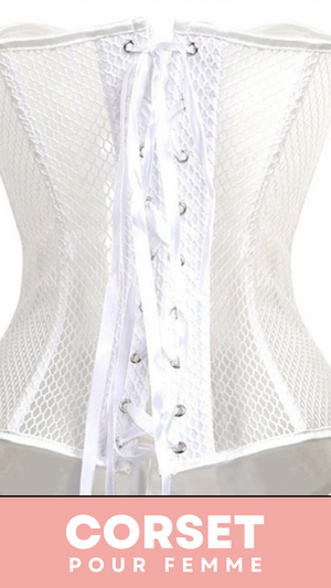 CORSET SEXY EN MAILLE TRANSPARENTE