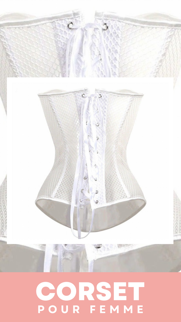 CORSET SEXY EN MAILLE TRANSPARENTE