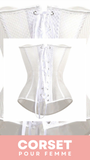 CORSET SEXY EN MAILLE TRANSPARENTE