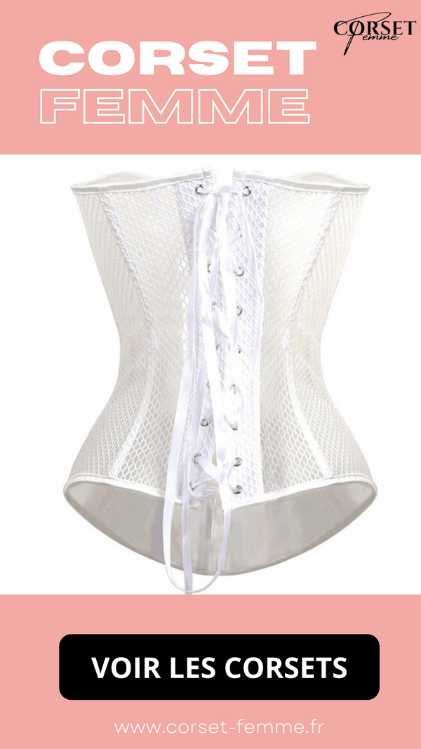 CORSET SEXY EN MAILLE TRANSPARENTE