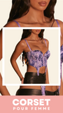 CORSET SEXY FLORAL À FINES BRETELLES CLARA