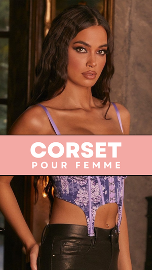 CORSET SEXY FLORAL À FINES BRETELLES CLARA