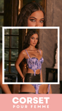 CORSET SEXY FLORAL À FINES BRETELLES CLARA