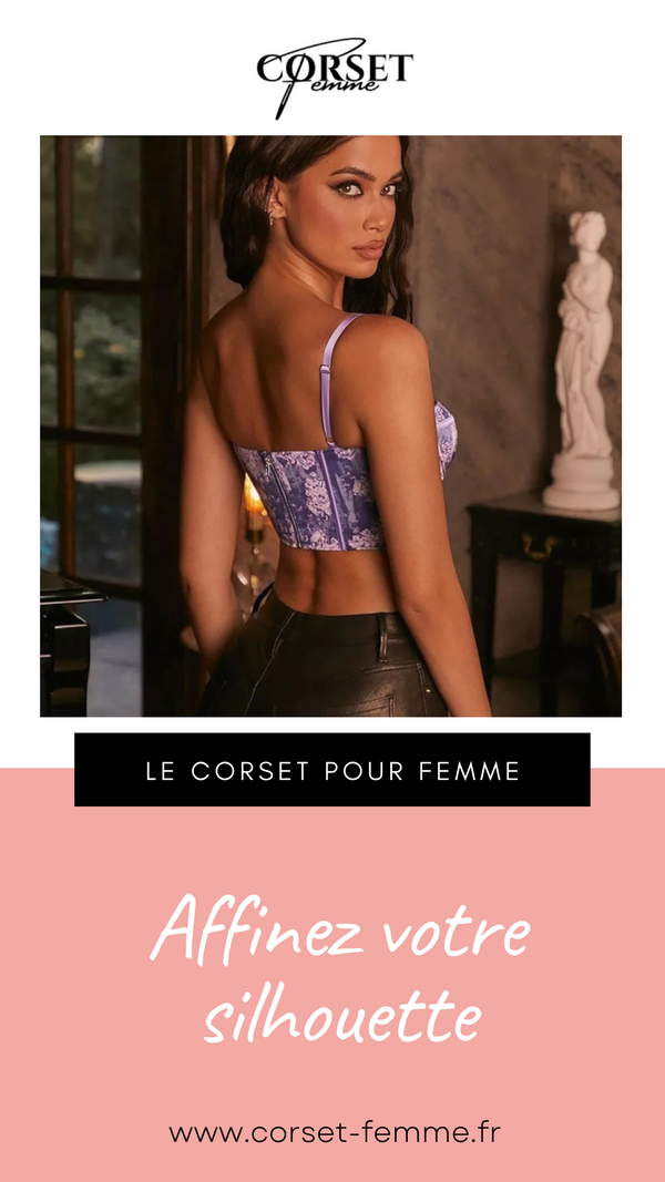 CORSET SEXY FLORAL À FINES BRETELLES CLARA