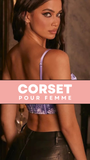 CORSET SEXY FLORAL À FINES BRETELLES CLARA