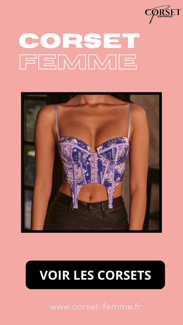 CORSET SEXY FLORAL À FINES BRETELLES CLARA