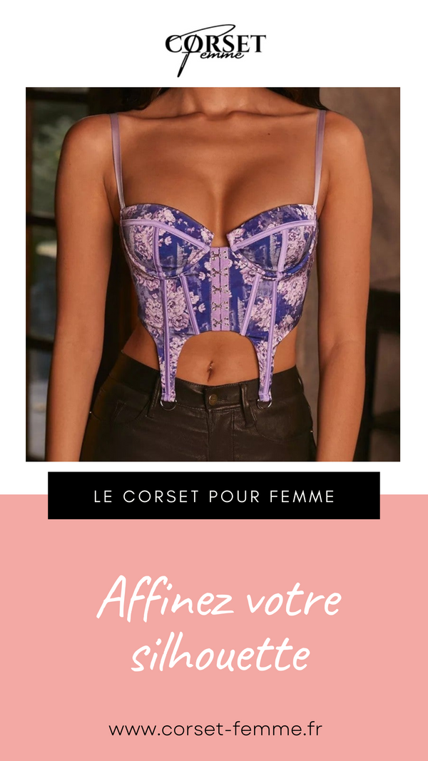 CORSET SEXY FLORAL À FINES BRETELLES CLARA