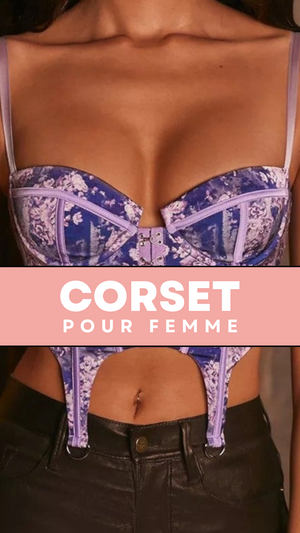 CORSET SEXY FLORAL À FINES BRETELLES CLARA