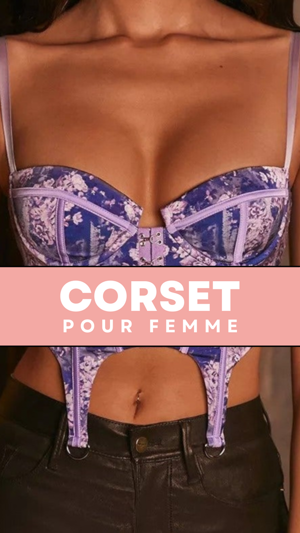 CORSET SEXY FLORAL À FINES BRETELLES CLARA