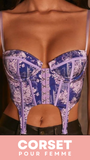 CORSET SEXY FLORAL À FINES BRETELLES CLARA
