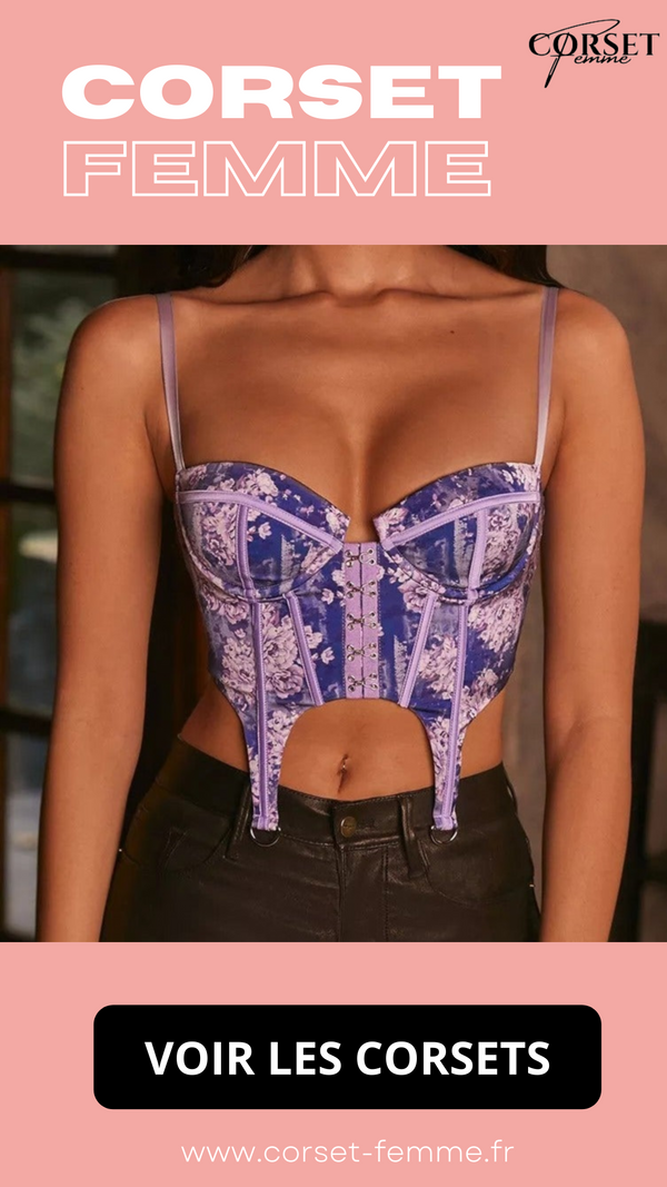 CORSET SEXY FLORAL À FINES BRETELLES CLARA