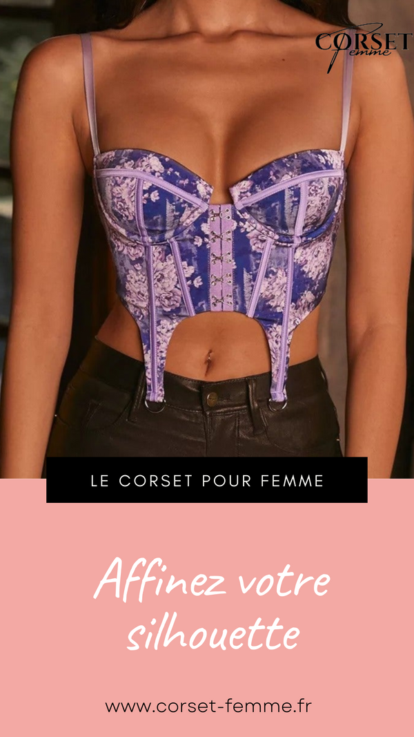 CORSET SEXY FLORAL À FINES BRETELLES CLARA