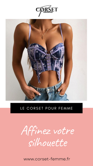 CORSET SEXY FLORAL À FINES BRETELLES CLARA
