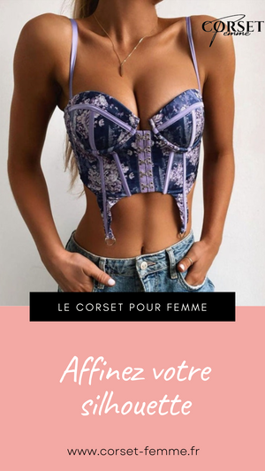 CORSET SEXY FLORAL À FINES BRETELLES CLARA