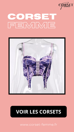 CORSET SEXY FLORAL À FINES BRETELLES CLARA