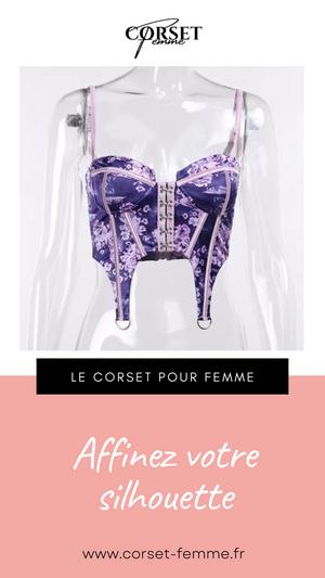 CORSET SEXY FLORAL À FINES BRETELLES CLARA
