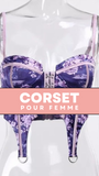 CORSET SEXY FLORAL À FINES BRETELLES CLARA