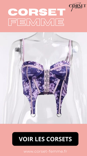 CORSET SEXY FLORAL À FINES BRETELLES CLARA