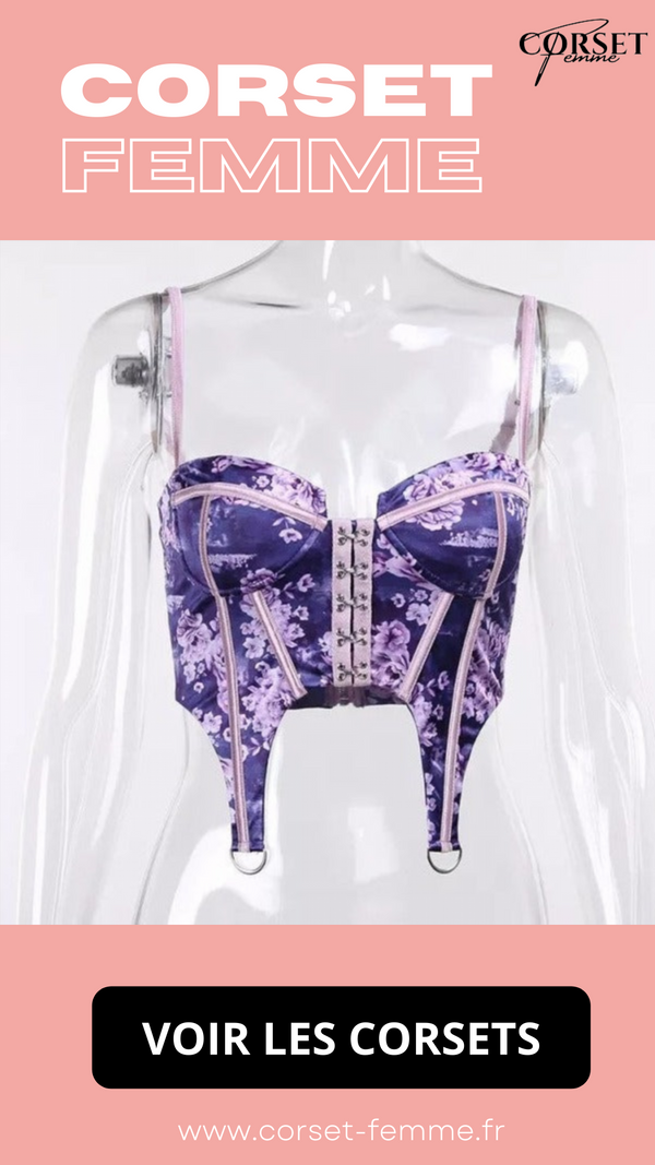 CORSET SEXY FLORAL À FINES BRETELLES CLARA
