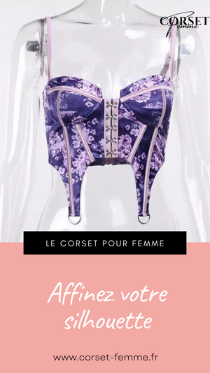 CORSET SEXY FLORAL À FINES BRETELLES CLARA