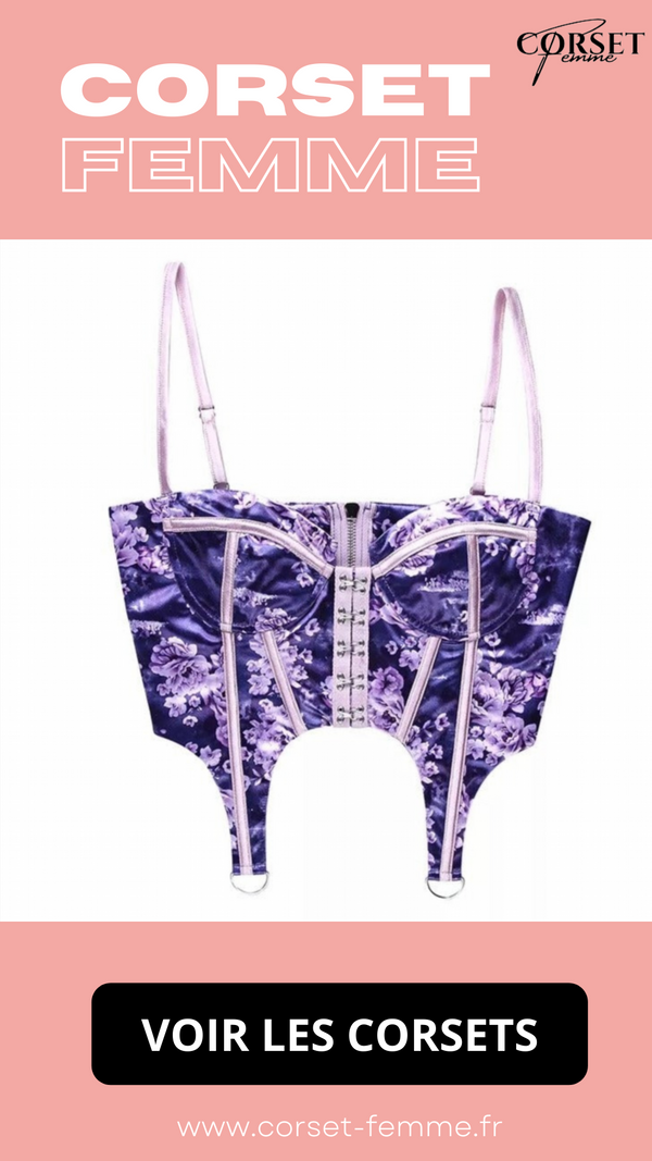 CORSET SEXY FLORAL À FINES BRETELLES CLARA