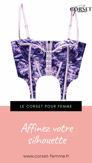 CORSET SEXY FLORAL À FINES BRETELLES CLARA