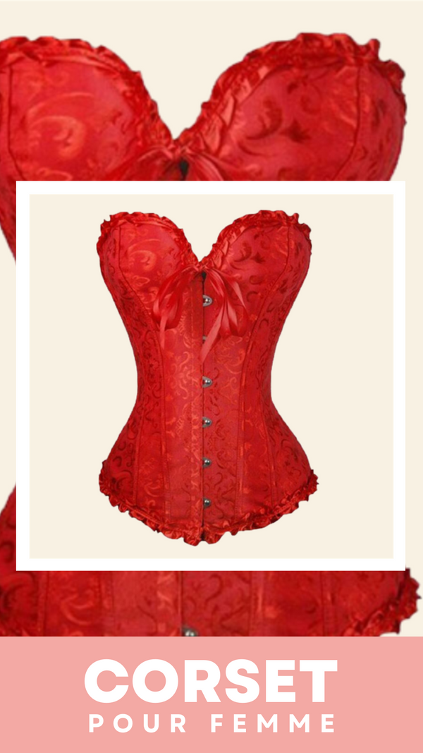 CORSET SEXY ROUGE ÉCLATANT EVERLEIGH