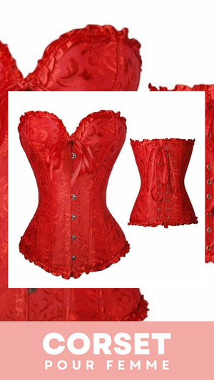 CORSET SEXY ROUGE ÉCLATANT EVERLEIGH