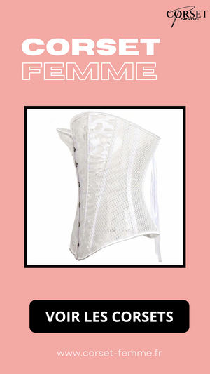 CORSET SEXY EN MAILLE TRANSPARENTE