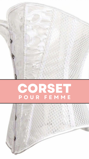 CORSET SEXY EN MAILLE TRANSPARENTE